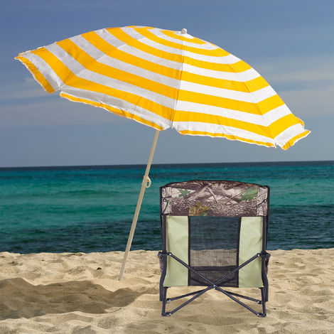 Silla Plegable con Bolsa para Playa, Camping, y Pesca, Acero y Plástico, Verde, 70 x
