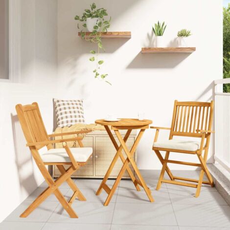 Silla Plegable con cojín 2 pcs  49 x 57.5 x 92cm