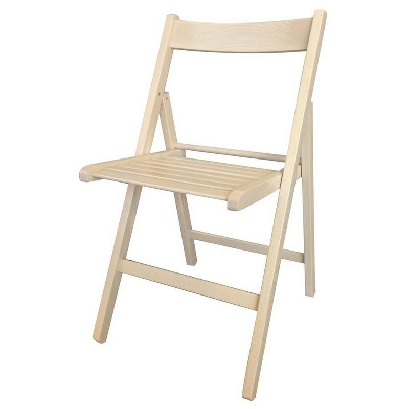 

EDM Silla plegable de madera blanco
