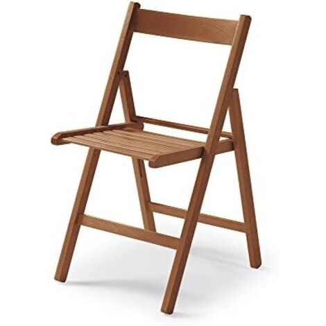 Silla plegable de madera cerezo 79x42,5x47,5cm