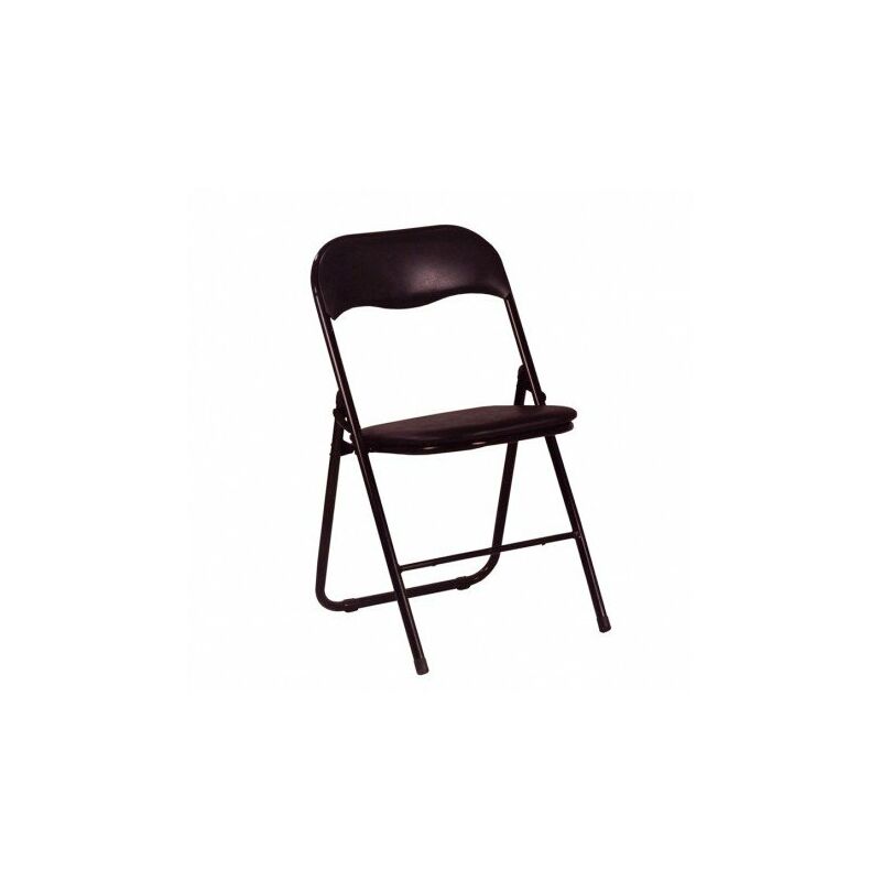 

BG - Silla plegable de metal acolchada Color NEGRO