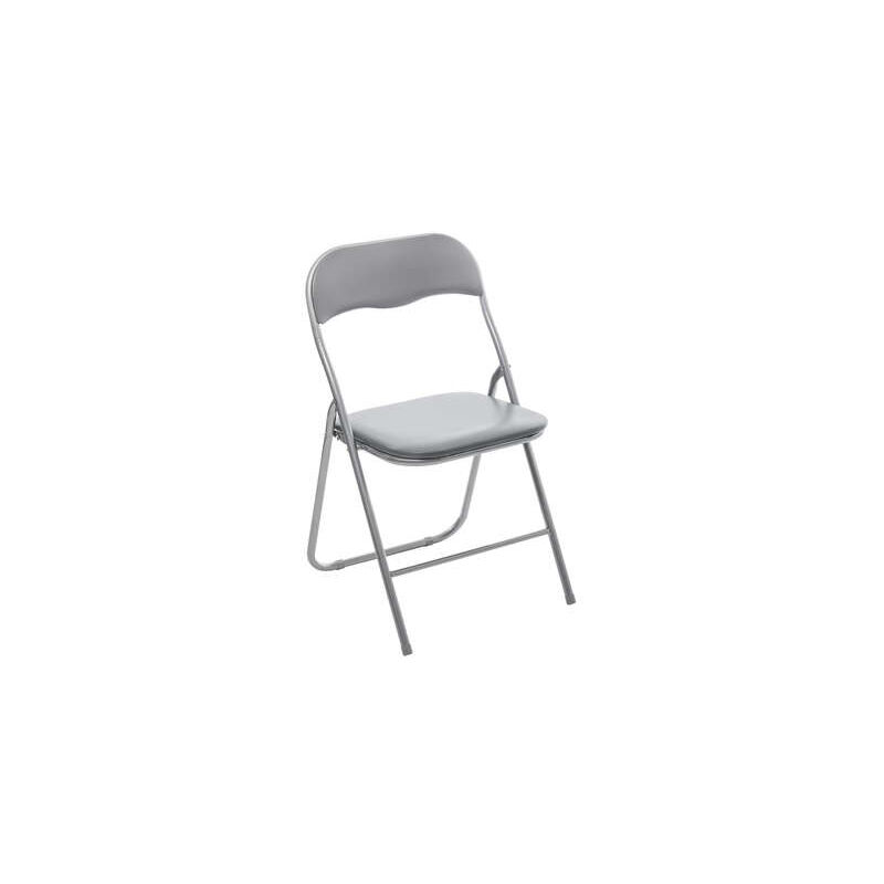 

BG - Silla plegable de metal acolchada Color GRIS