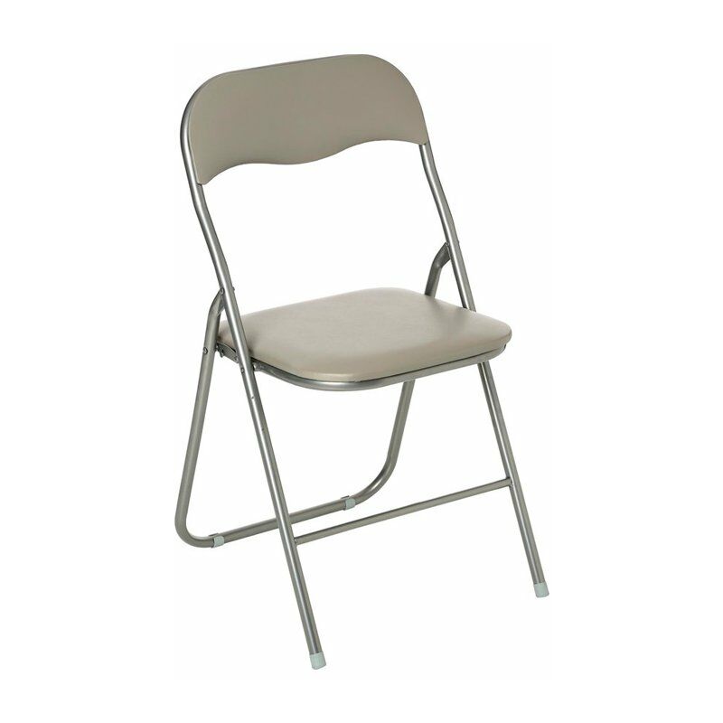 

BG - Silla plegable de metal acolchada Color TAUPE