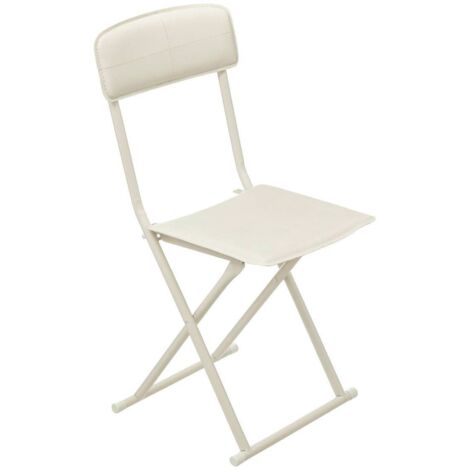 Silla plegable de polipiel beige - Atmosphera créateur d'intérieur