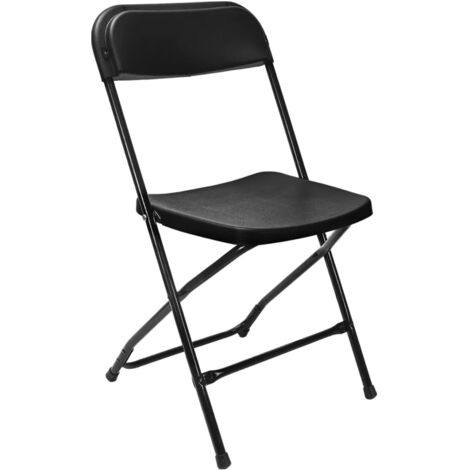 Silla Plegable de Resina Garden Blanca o Negra 45x44.5x79cm 7house