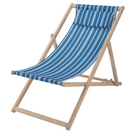 Silla plegable de tela y madera 97 x 56 x 85 cm