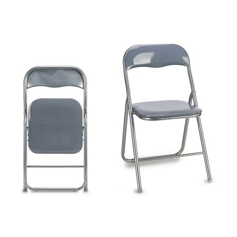 

Silla Plegable Gris PVC Metal (32 x 90 x 46 cm)