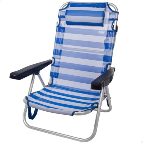 Silla plegable multiposición aluminio marinera Aktive