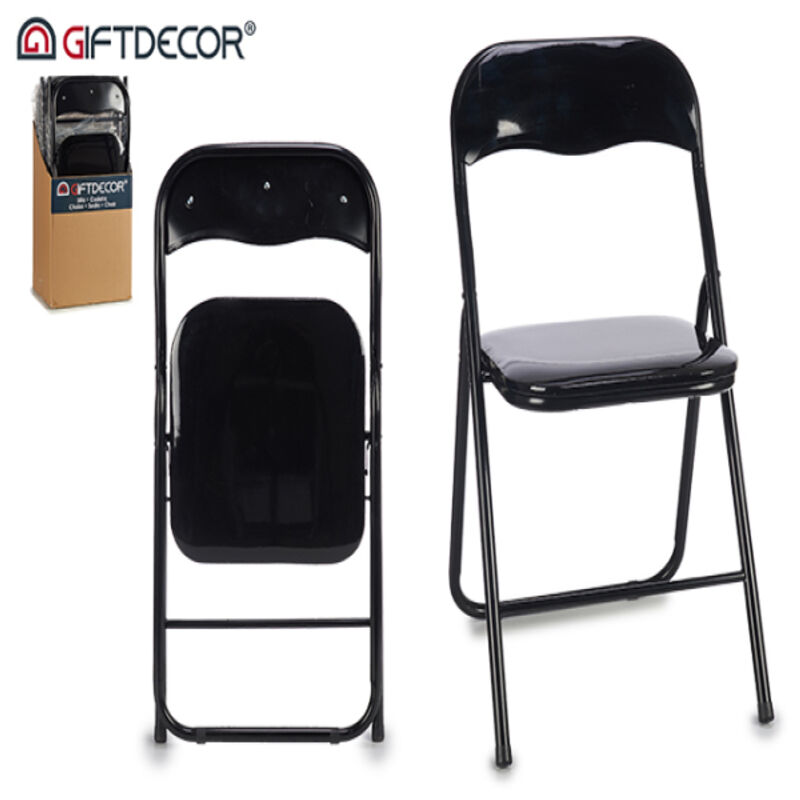 

Silla Plegable Negro PVC Metal (45 x 78 x 44 cm)