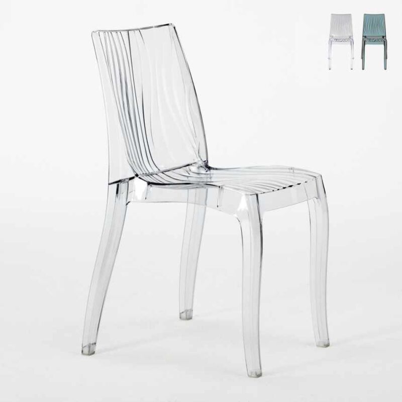 

Silla policarbonato transparente apilable Bar cafetería Dune Transparente - Grand Soleil