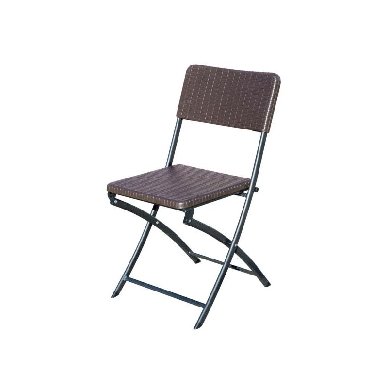 

Silla de polietileno pleglable imitación ratán (2 unidades)