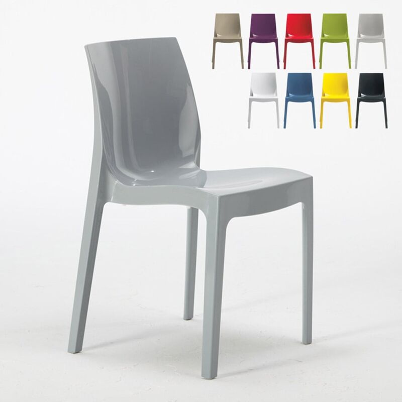 

Silla para Cocina y Bar Ice Grand Soleil de Polipropileno Apilable | Gris