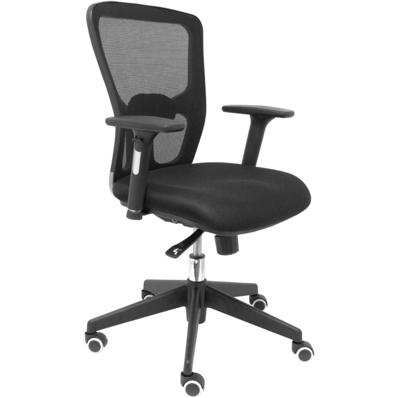 

Silla Pozuelo respaldo malla negro asiento 3D negro.