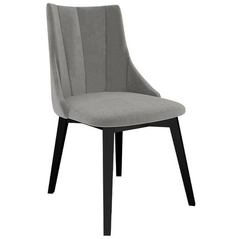 Silla Racine 114, Negro + Magic Velvet 2217, 85x53x56cm, Tapiz, De madera, Aglomerado laminado