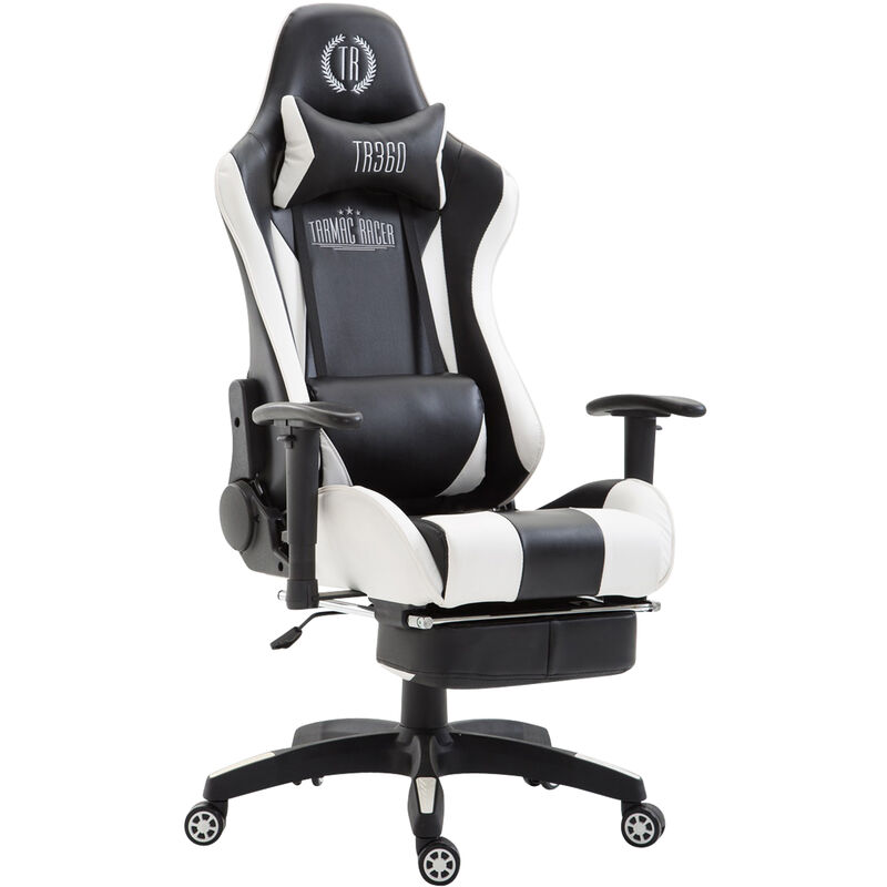 

CLP - Silla Racing Boavista con/sin reposapiés Negro/blanco con reposapiés