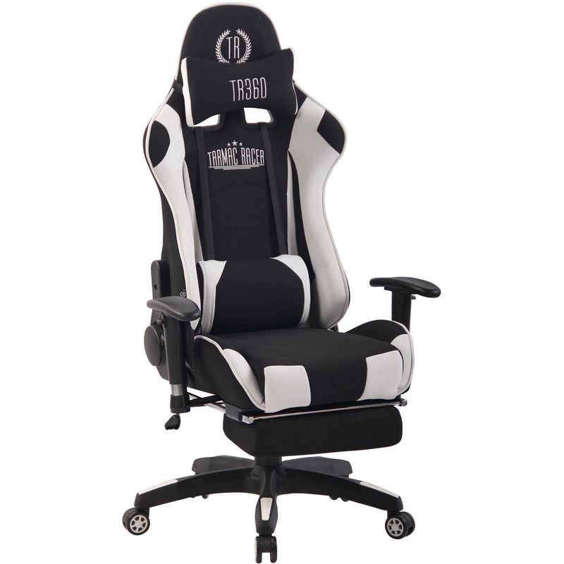 

CLP - Silla Racing Turbo XFM Masajeante en Tela Negro/blanco