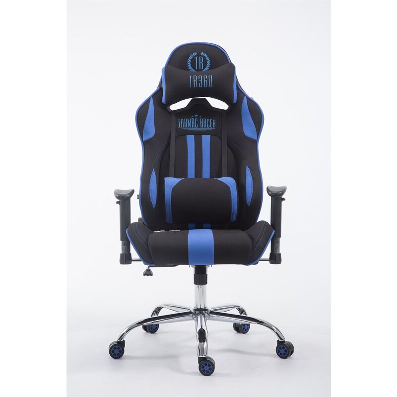 

Rogal - Silla racing xl limit v2 en tela con/sin reposapiés negro/azul,sin reposapiés