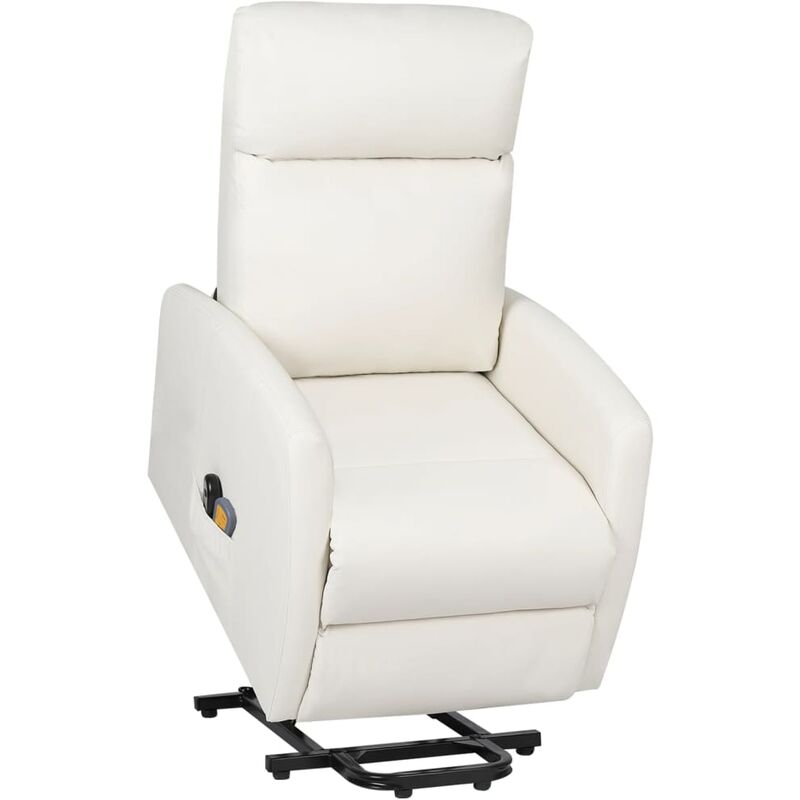 

Silla reclinable de masaje de pie cuero sintético color crema