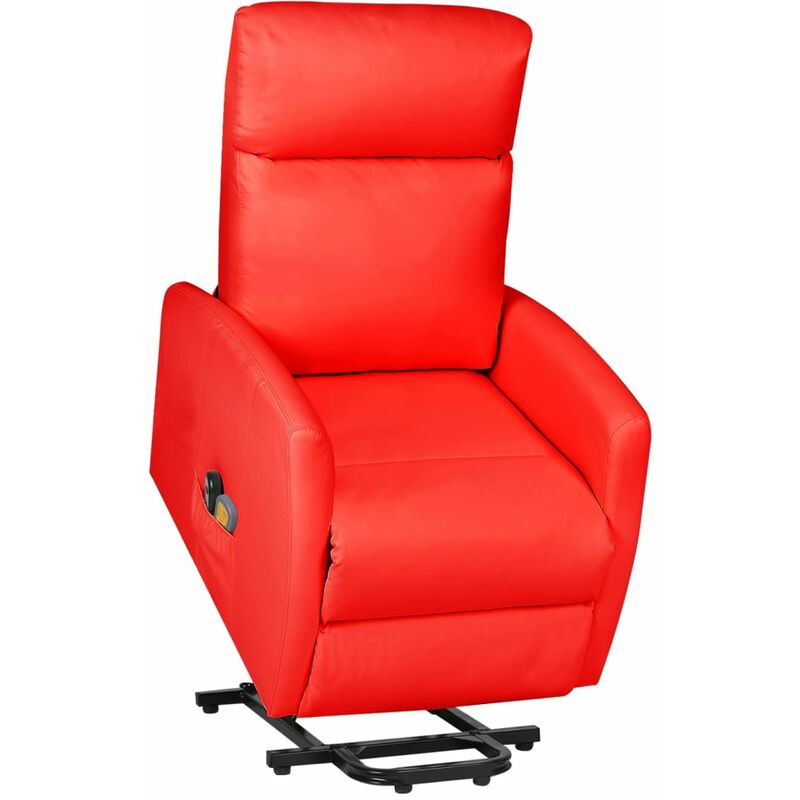 

Silla reclinable de masaje de pie cuero sintético rojo