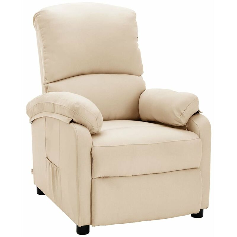 

Silla reclinable de tela crema