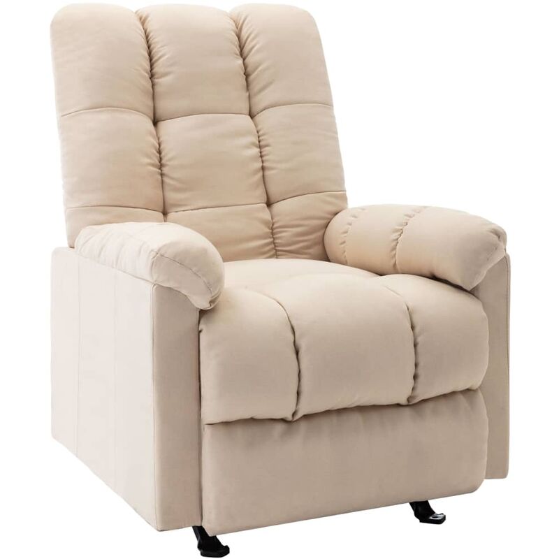 

Silla reclinable de tela crema
