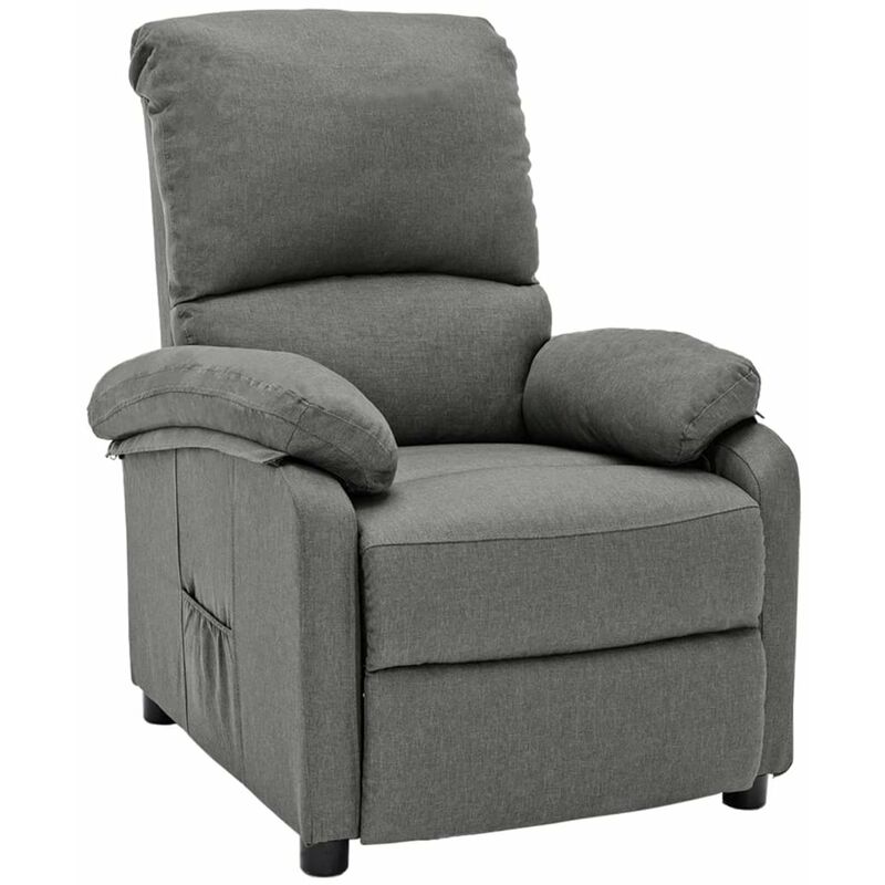 

Silla reclinable de tela gris claro