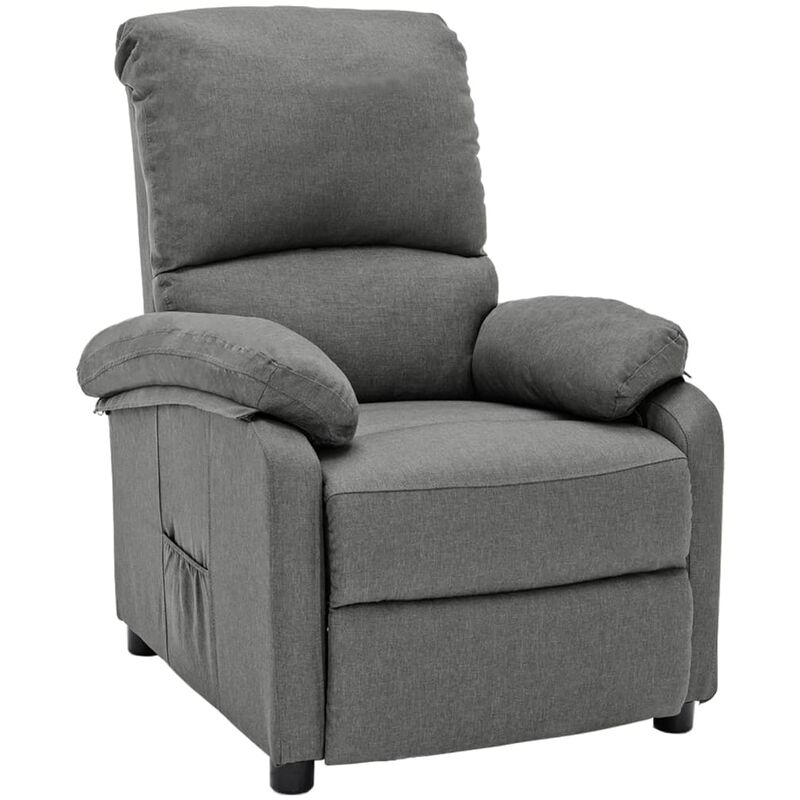 

Silla reclinable de tela gris claro