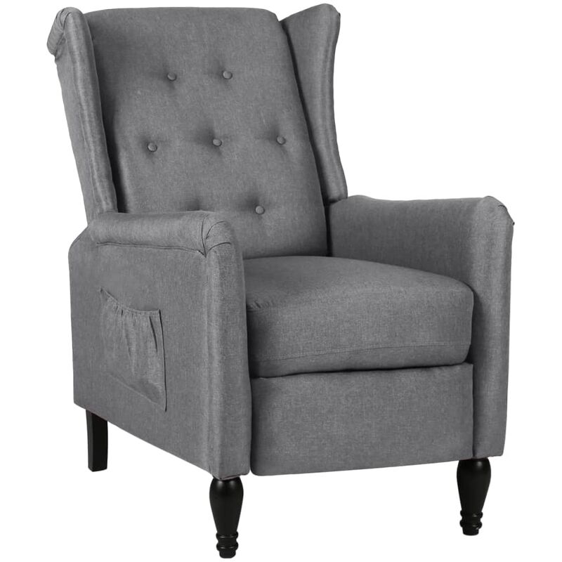 

Silla reclinable de tela gris claro