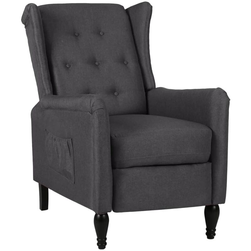 

Silla reclinable de tela gris oscuro