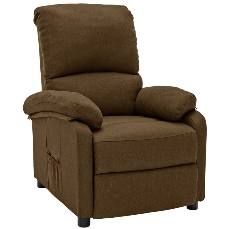 

Silla reclinable de tela marrón