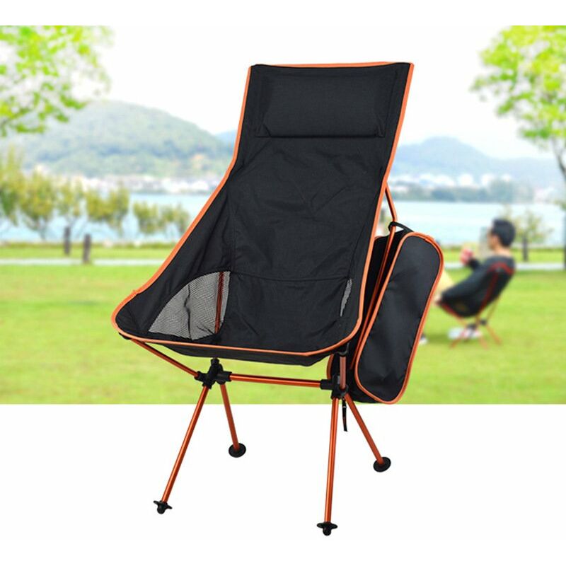 

Silla reclinable Moon, silla plegable al aire libre, silla de pesca,naranja