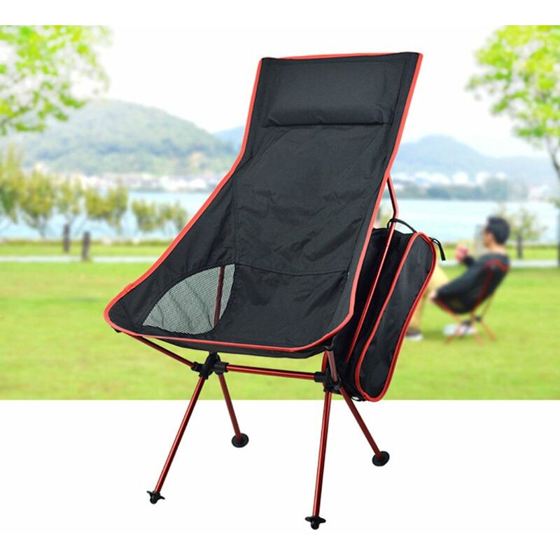 

Silla reclinable Moon, silla plegable al aire libre, silla de pesca,rojo