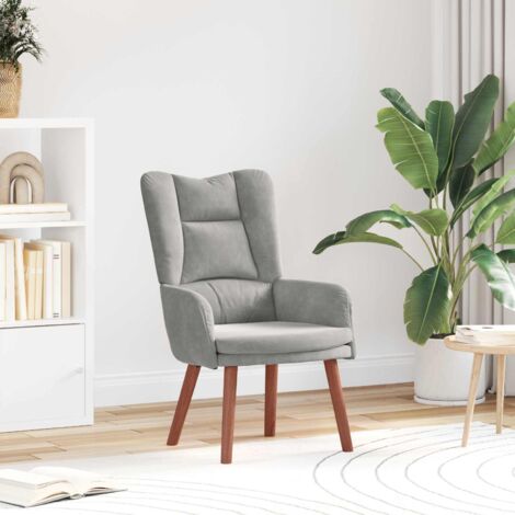 Silla Relax Gris claro 63 x 67 x 94 cm Terciopelo