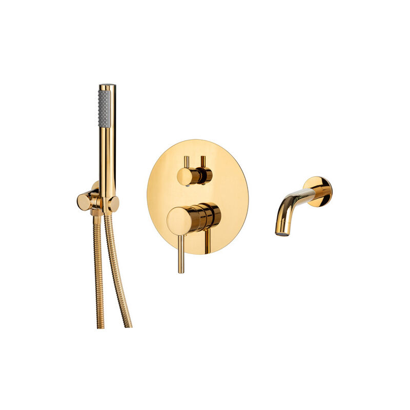 Silla Robinet De Baignoire en Laiton, mural, Doré