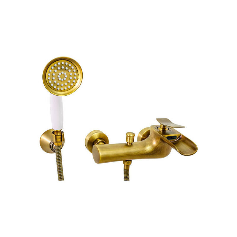 Silla Robinet De Baignoire en Laiton retro, mural, Ancien doré