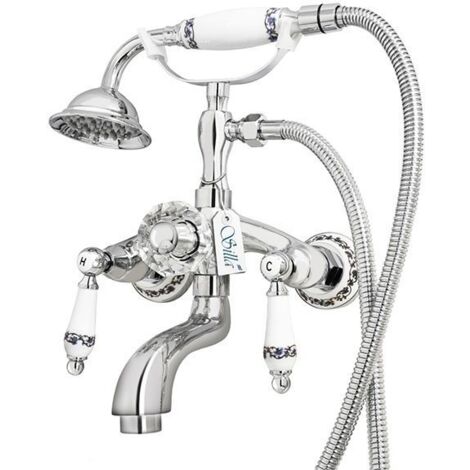 SILLA Robinet De Baignoire en Laiton retro, mural, Chrome