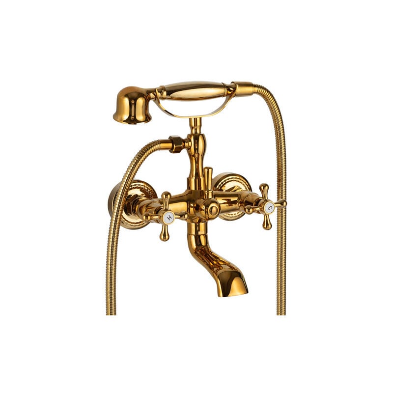 Silla Robinet De Baignoire en Laiton retro, mural, Doré