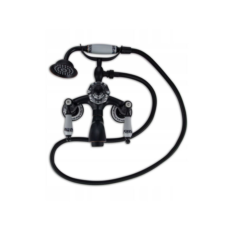 Silla Robinet De Baignoire en Laiton retro, mural, Noir