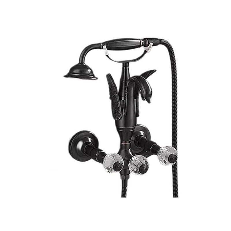 Silla Robinet De Baignoire en Laiton retro, mural, noir