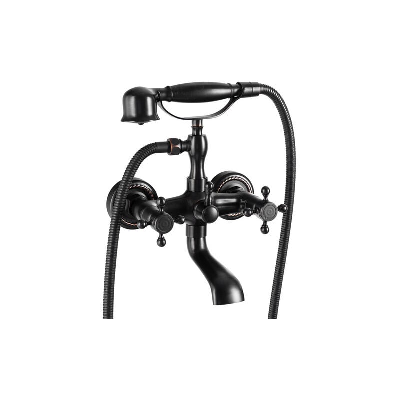 Silla Robinet De Baignoire en Laiton retro, mural, Noir