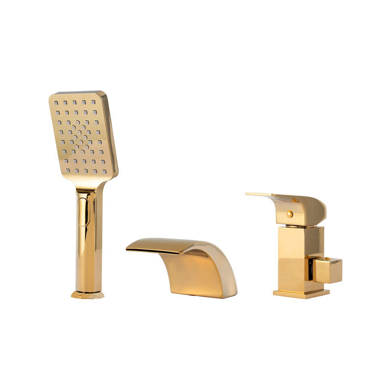 Silla Robinet De Baignoire en Laiton sur plage 3 trous, Dore