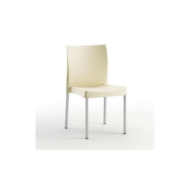 

Silla SANDRA, aluminio, polipropileno beige*