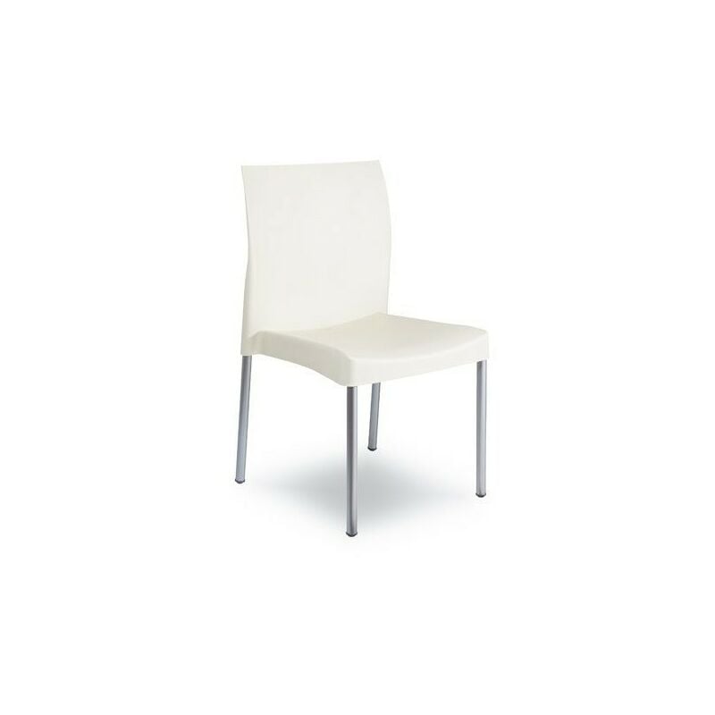 

Silla SANDRA, aluminio, polipropileno blanca*