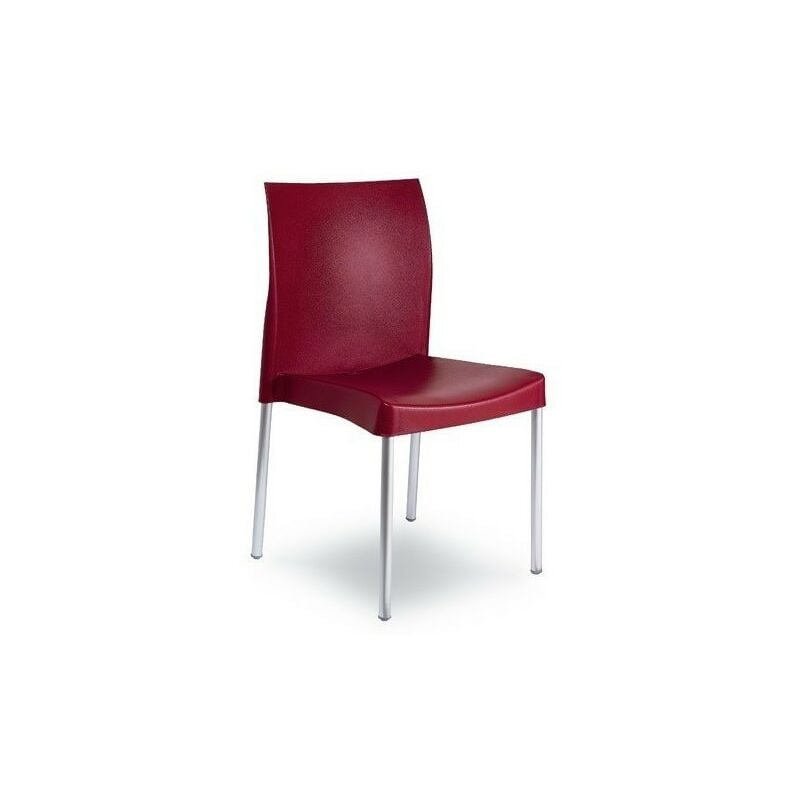 

Silla SANDRA, aluminio, polipropileno burdeos*