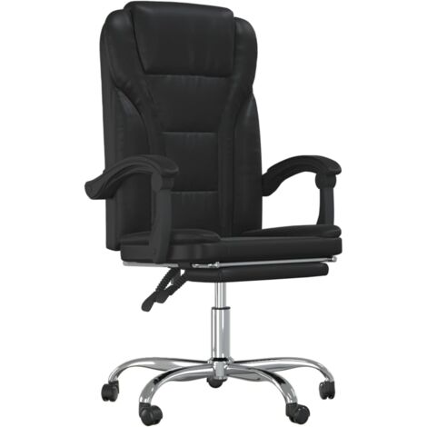 Silla sillón asiento giratorio reclinable ordenador oficina estudio polipiel negro 020024269