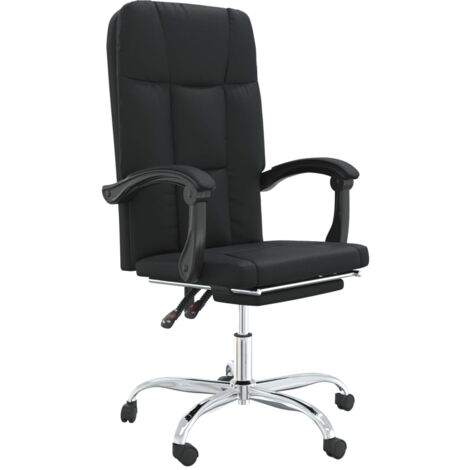 Silla sillón giratorio asiento de ordenador reclinable oficina estudio polipiel negro