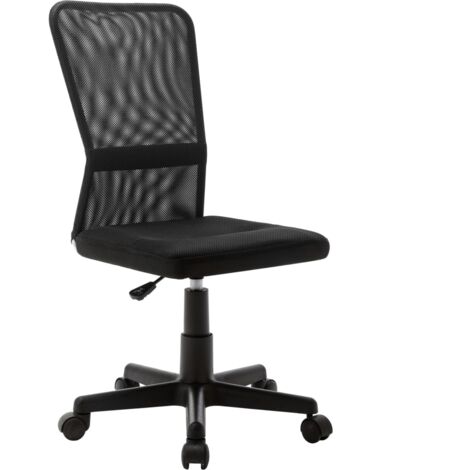 Silla sillón ordenador asiento de oficina estudio 44 x 52 x 100 cm tela de malla negra 020024036