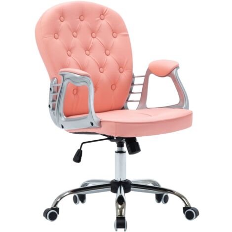 Silla sillón ordenador asiento de oficina estudio giratorio Rosa piel sintética rosa 020024056