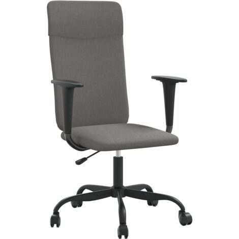 Silla sillón ordenador oficina asiento estudio altura regulable tela gris oscuro 020024070