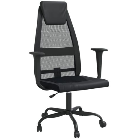 Silla sillón ordenador oficina asiento estudio regulable en altura negro 020024073
